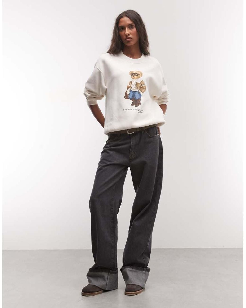 Polo Ralph Lauren Gray Bear Print Sweatshirt