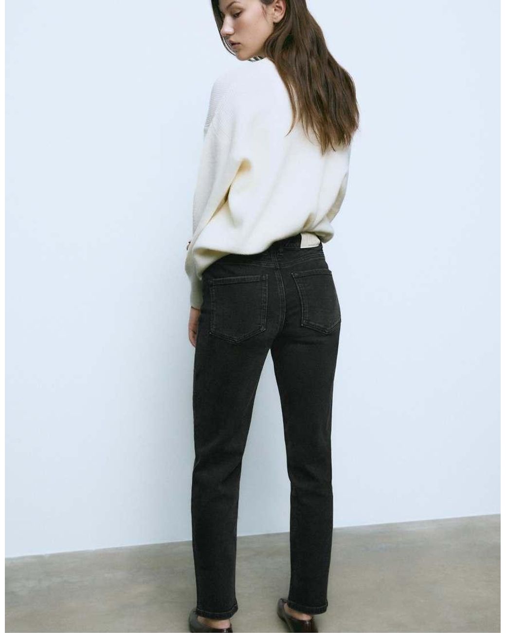 Stradivarius White Tall D14 Slim Comfort Fit Jeans
