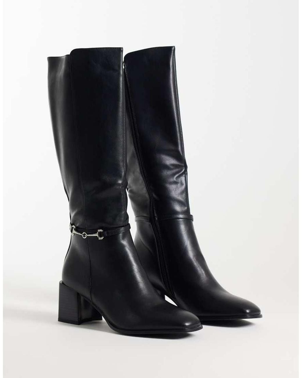 SIMMI Black Simmi London Romee Knee Boots With Horsebit Detail