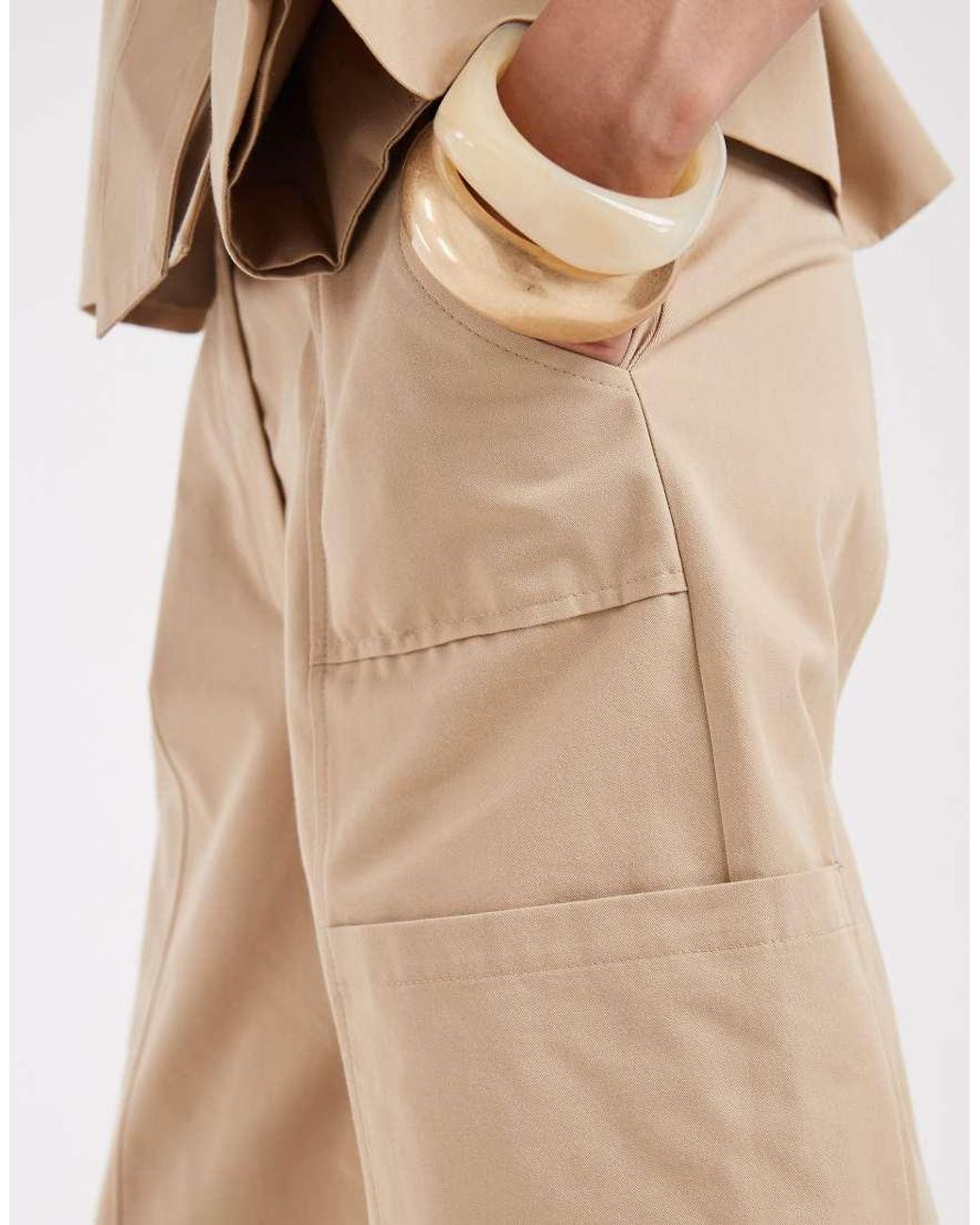 ASOS Natural Cargo Short (part Of A Set)