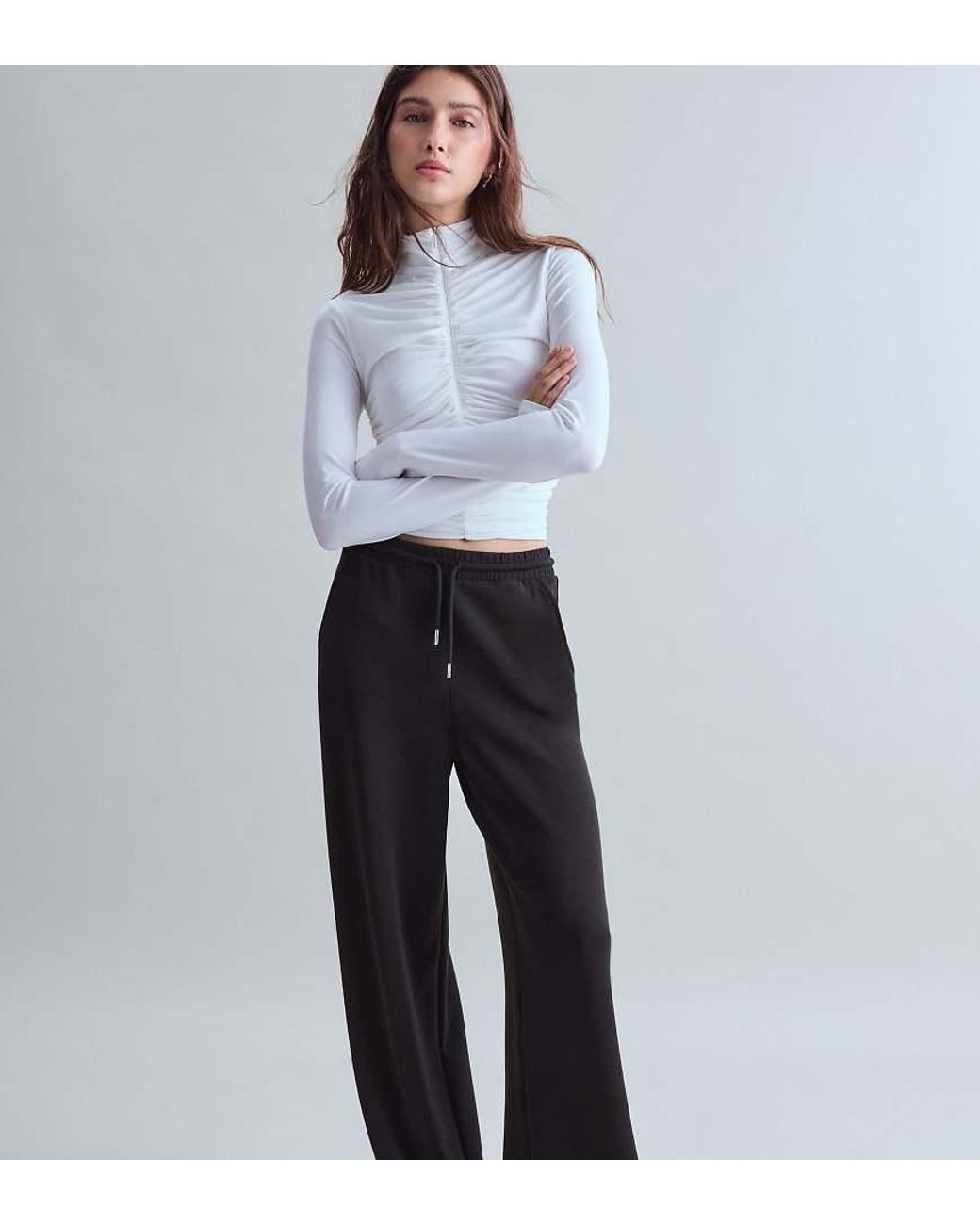 Stradivarius Blue Palazzo Trousers