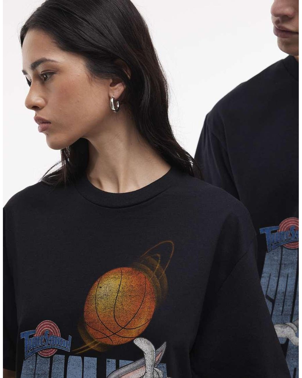 PRNT Black Space Jam Bugs Bunny Relaxed T-Shirt