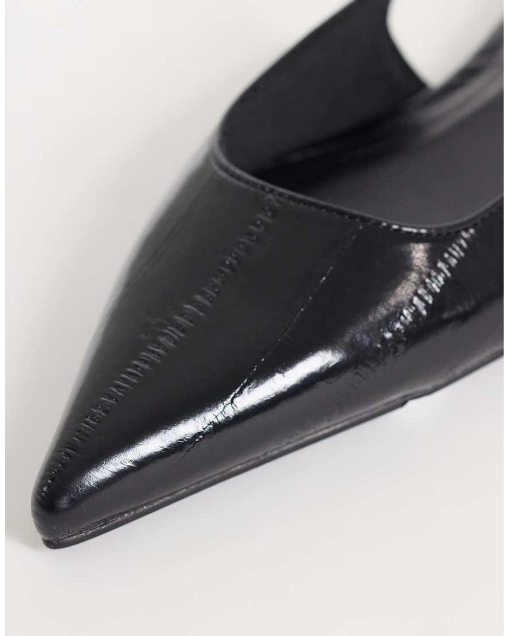 ASOS White Lovestruck Pointed Toe Slingback Ballet Flats