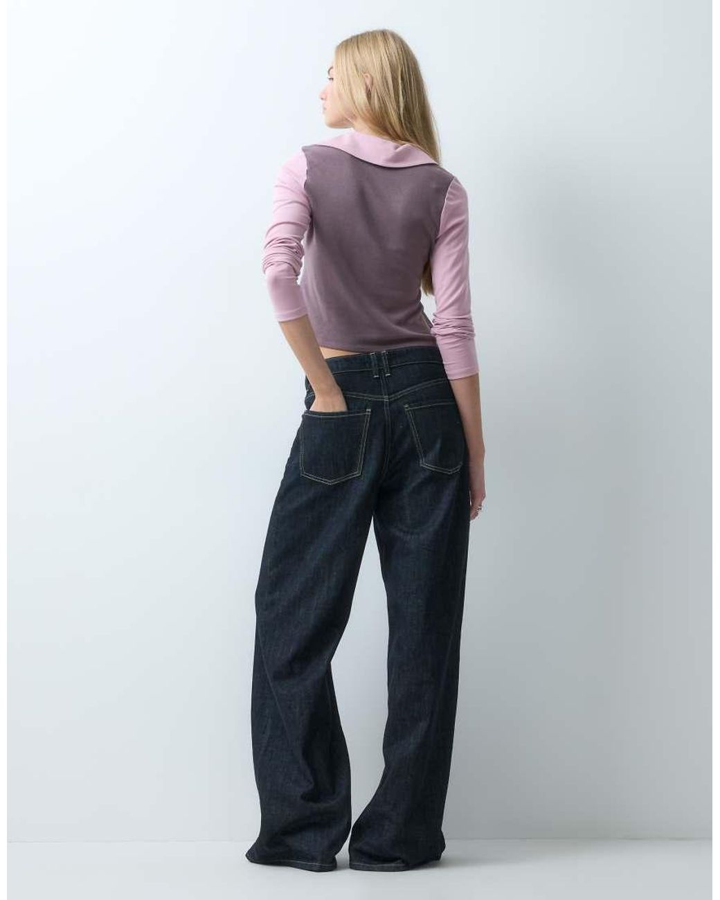 laagam Blue Vesper Long Sleeve Polo T-shirt