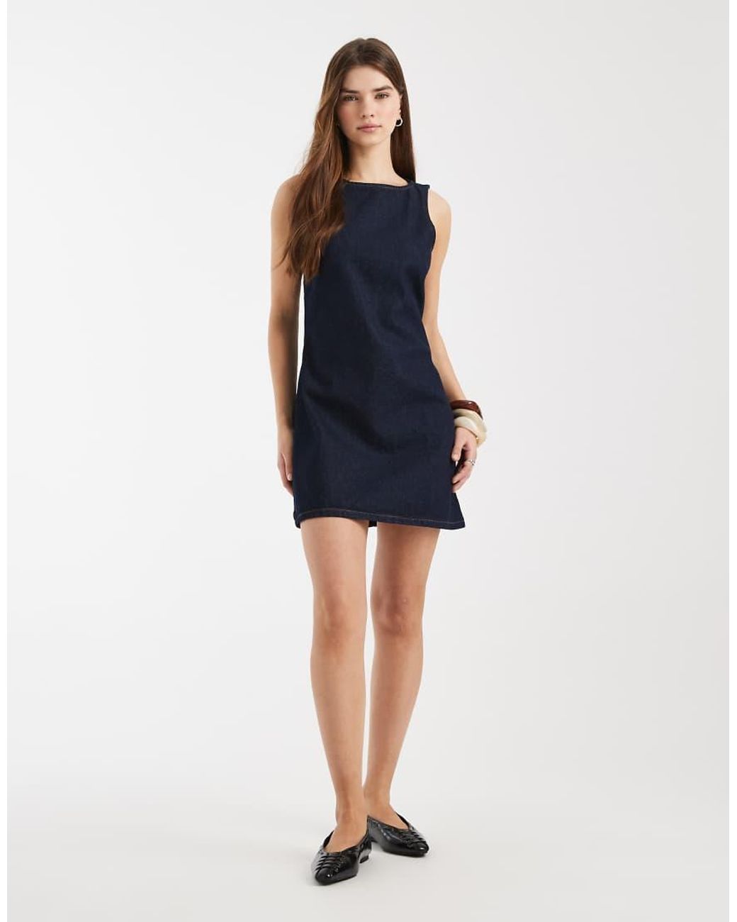 Miss Selfridge Blue Denim Shift Dress