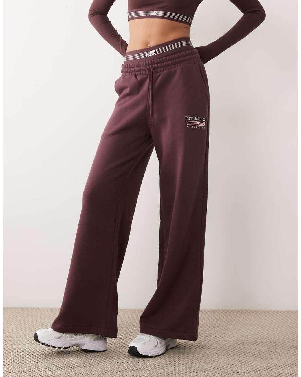 New Balance Purple Trackside Fleece Pant