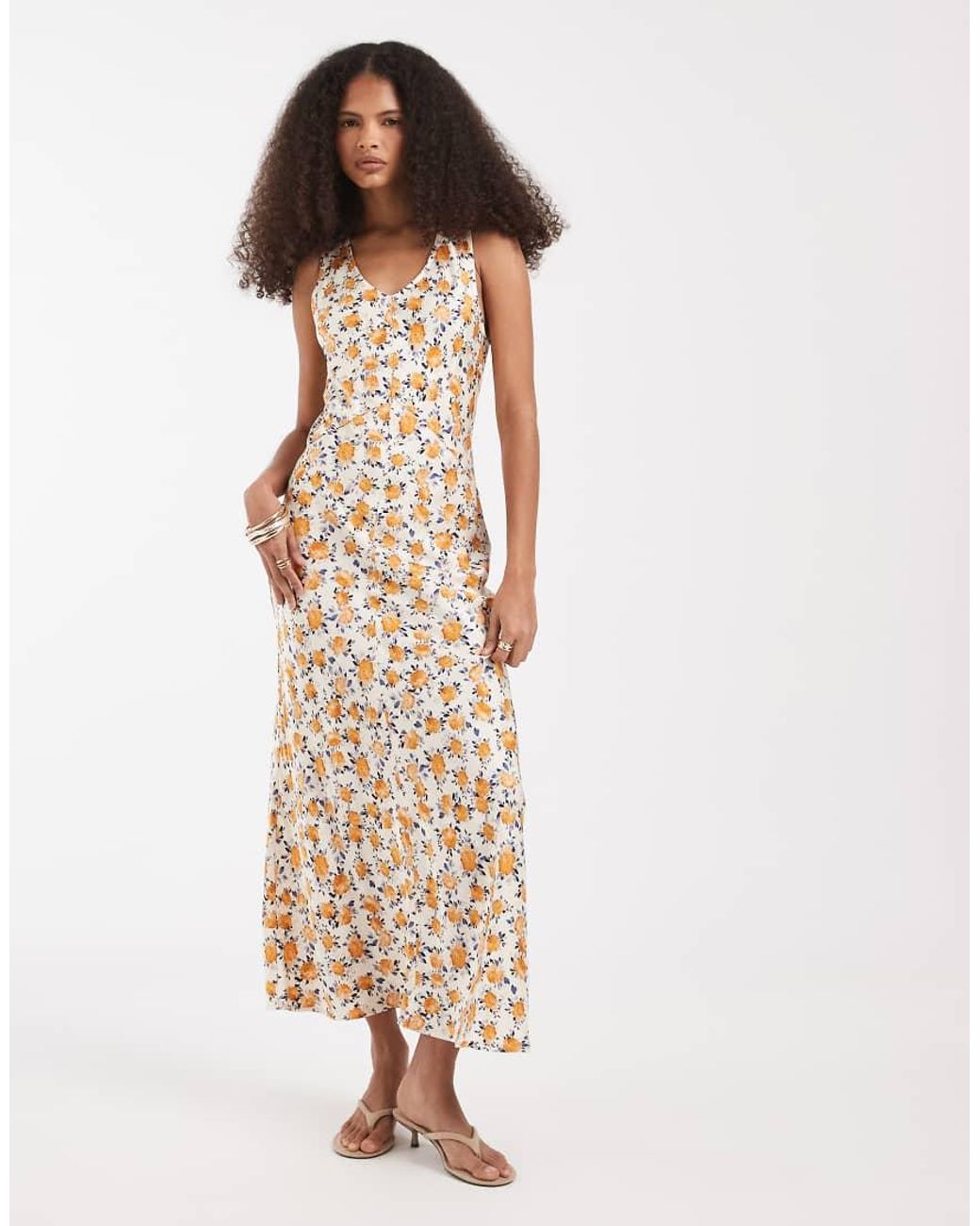 Aware Natural Sleeveless V-neck Maxi Dress