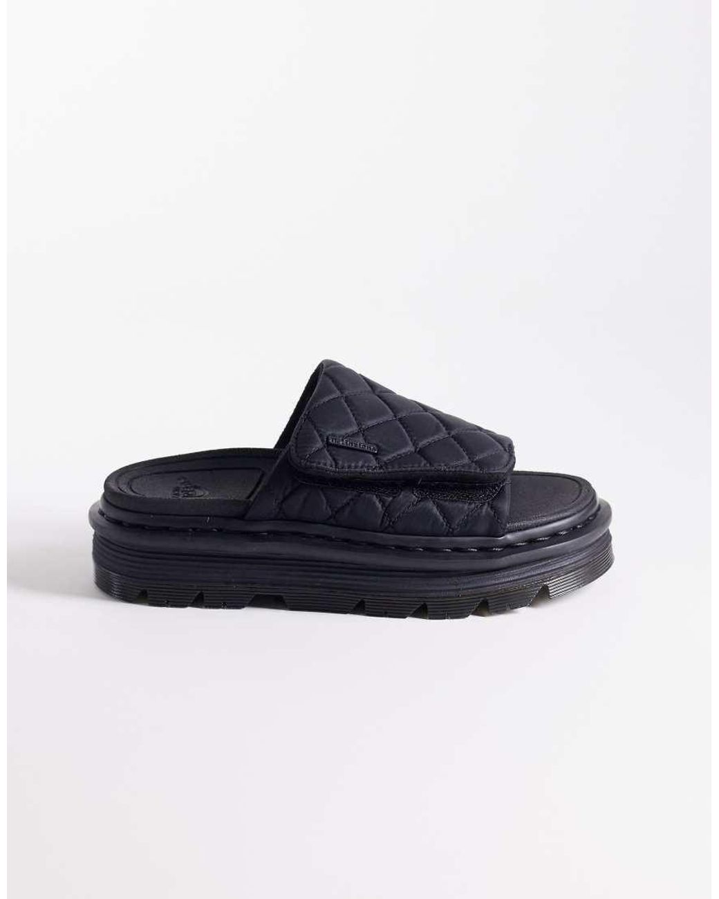 Dr. Martens Blue Zebzag Quilted Slide