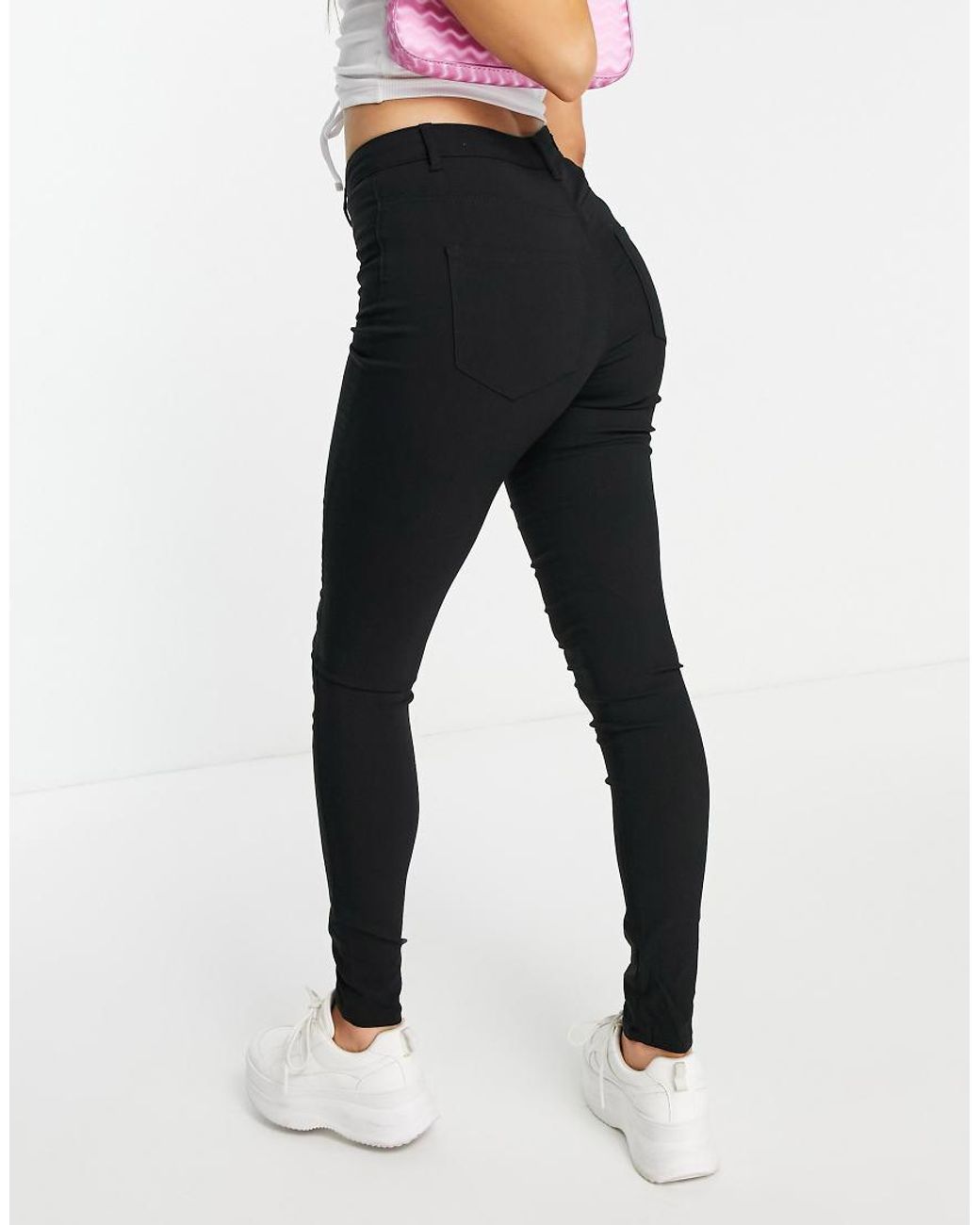 Pieces Black Highskin Skinny Jeans With High Waist