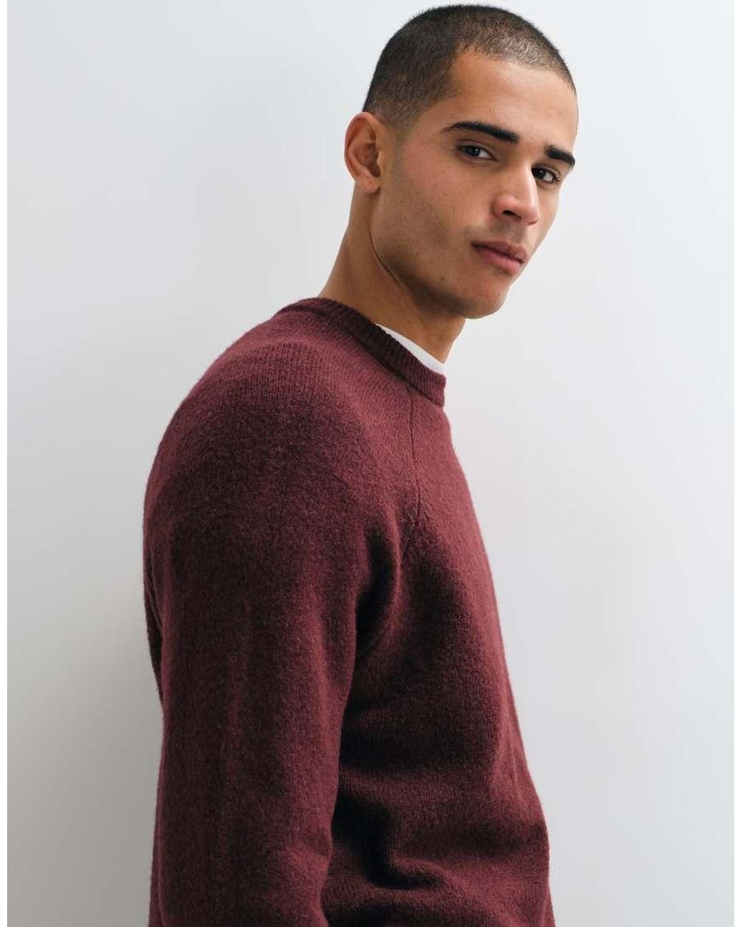 Cotton On Red Super Soft Boxy Knit for men