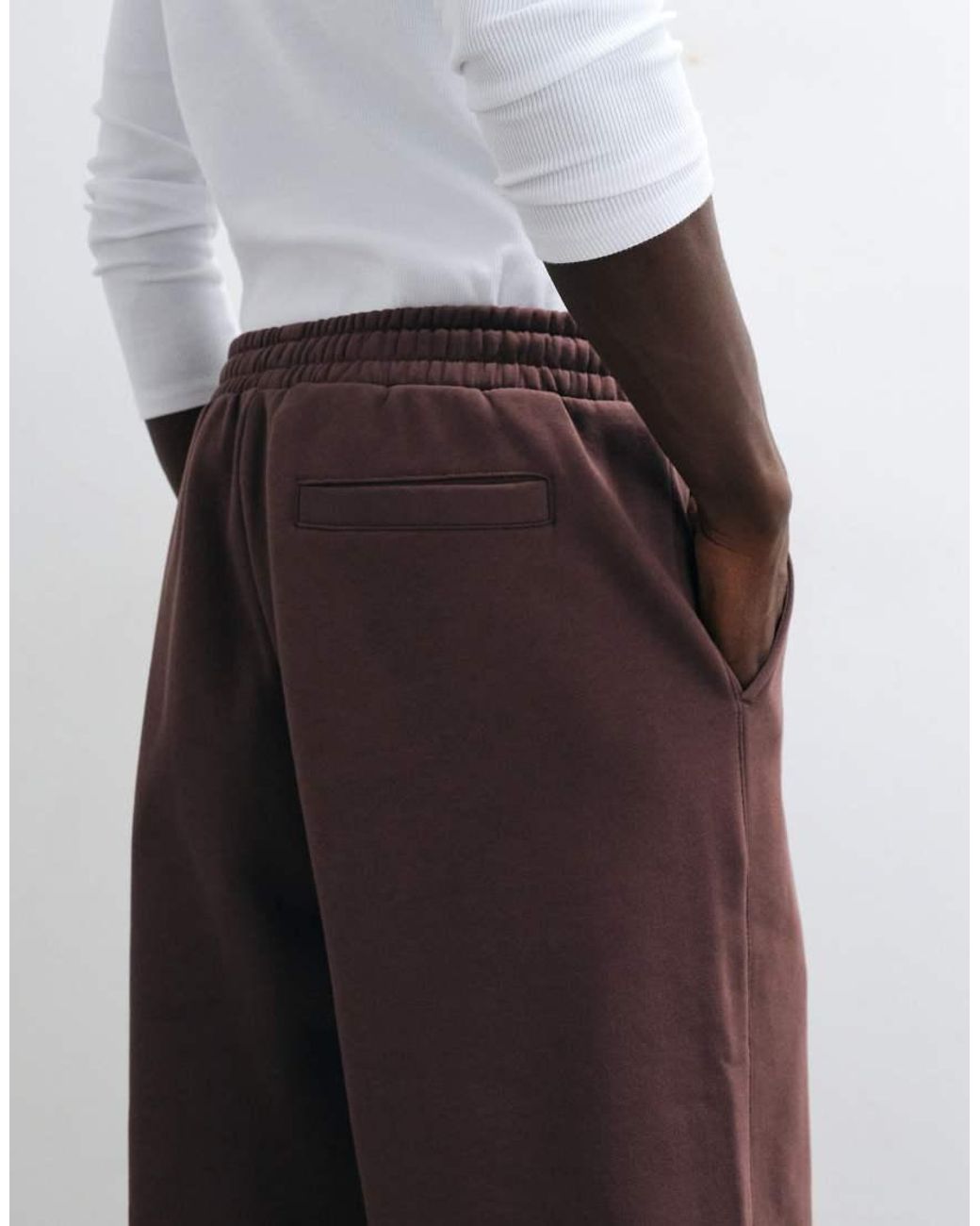 Champion White Main Street Barrel Leg Drawstrings Pants for men