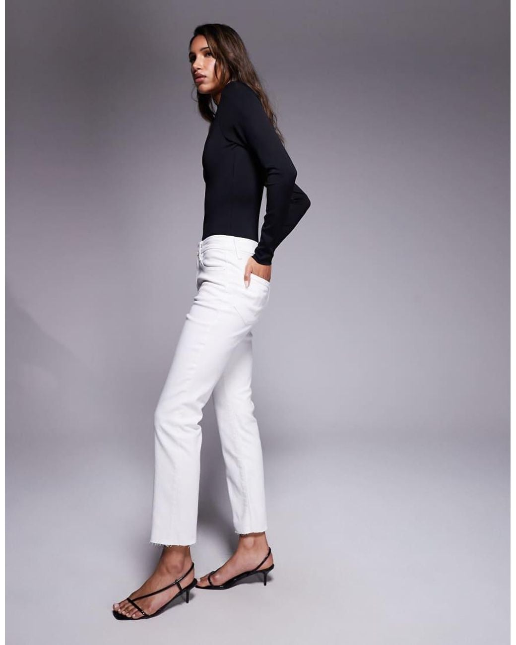 GOOD AMERICAN Purple Good Legs Straight Jeans