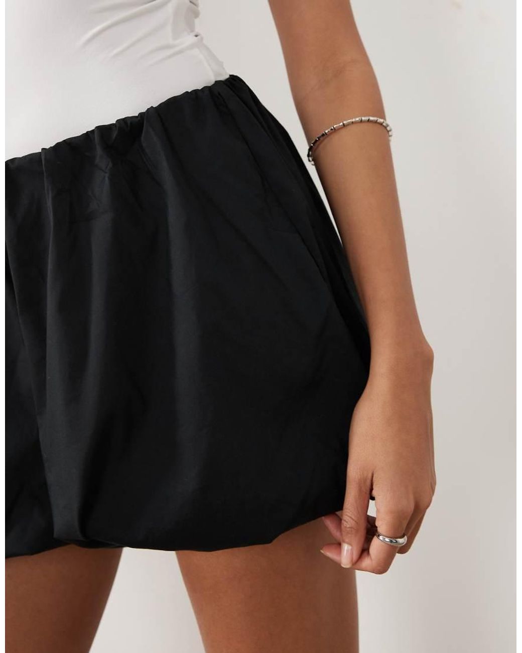 Gina Tricot Black Mini Bubble Shorts