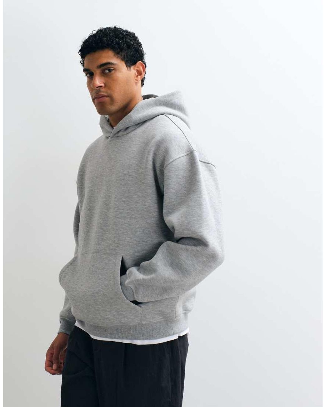 ASOS Gray Relaxed Hoodie for men