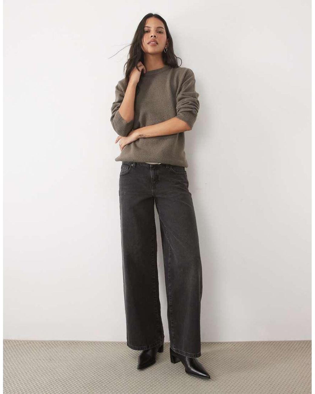 New Look Brown Side Split Jumper