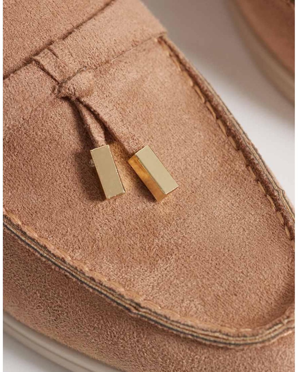 SEQWL White Mule Tassel Trim Loafer