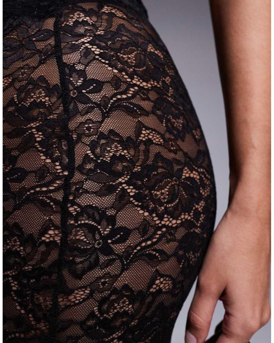 Bluebella Blue Fallon Lace Long Skirt