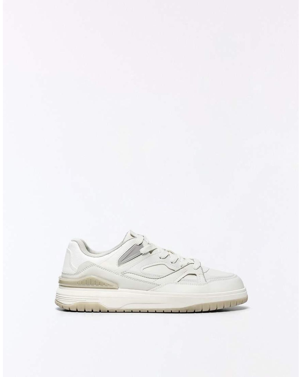 Bershka White Multi-Piece Chunky Trainers for men