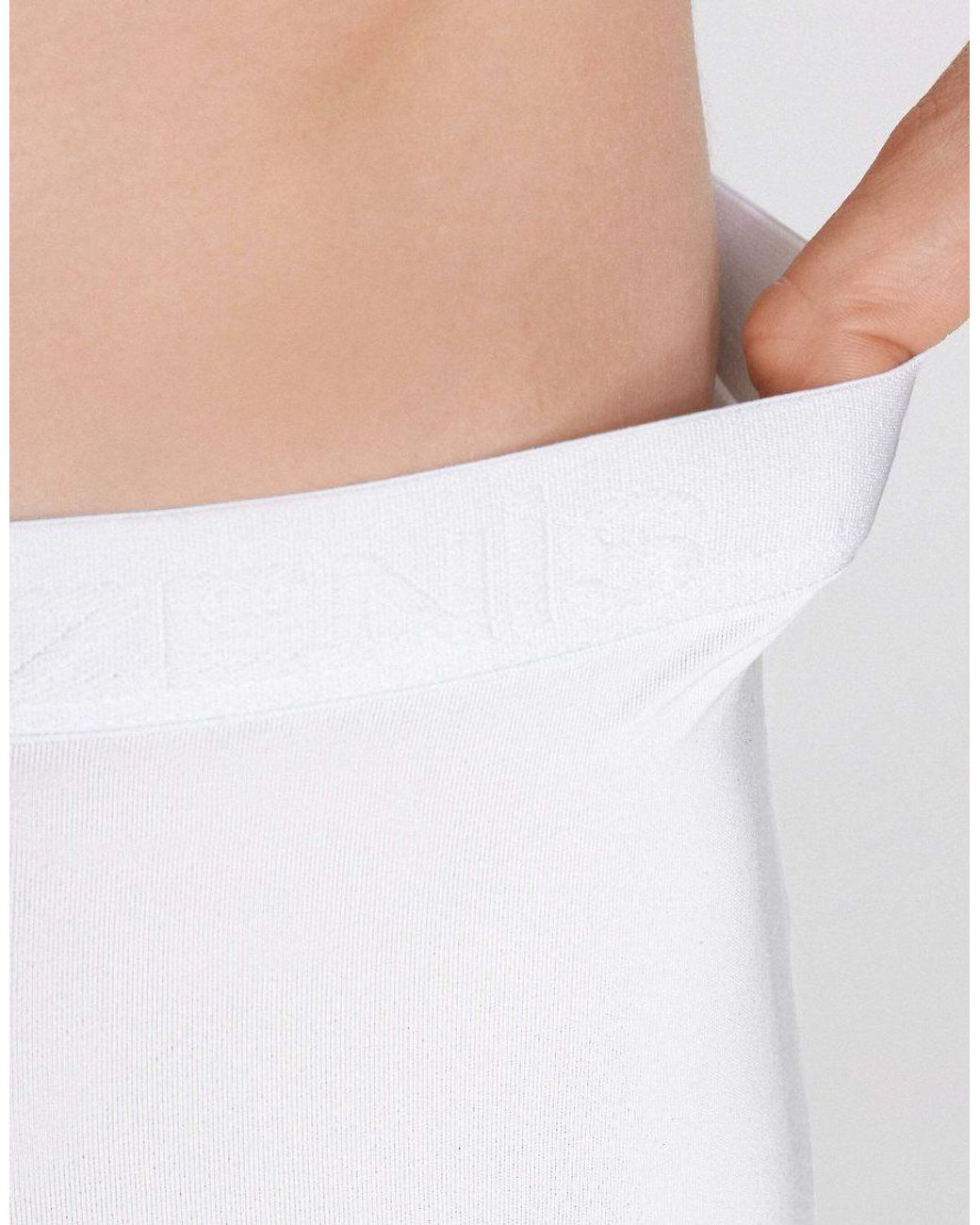 Tezenis White Elastic Microfibre Boxers With Logo for men