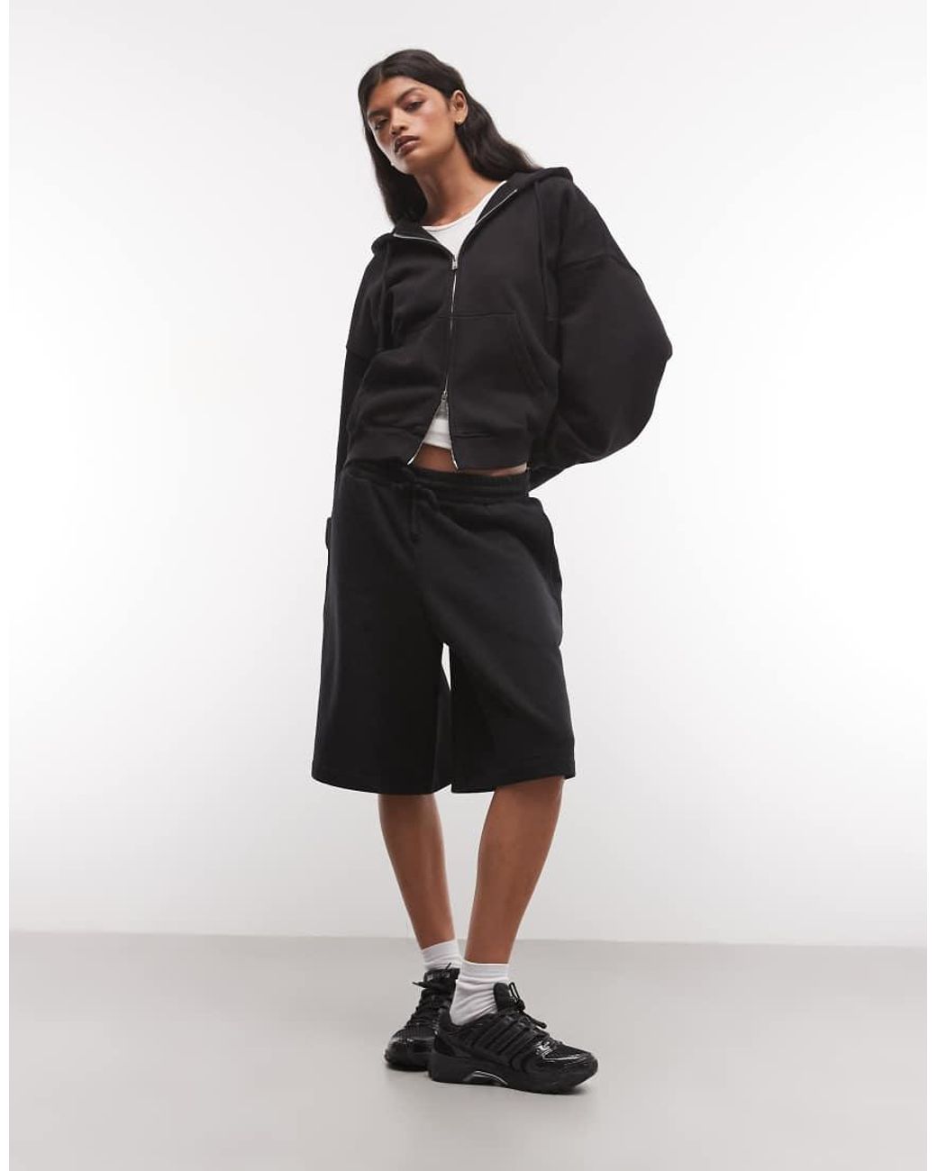 Weekday Black Zip Hoodie