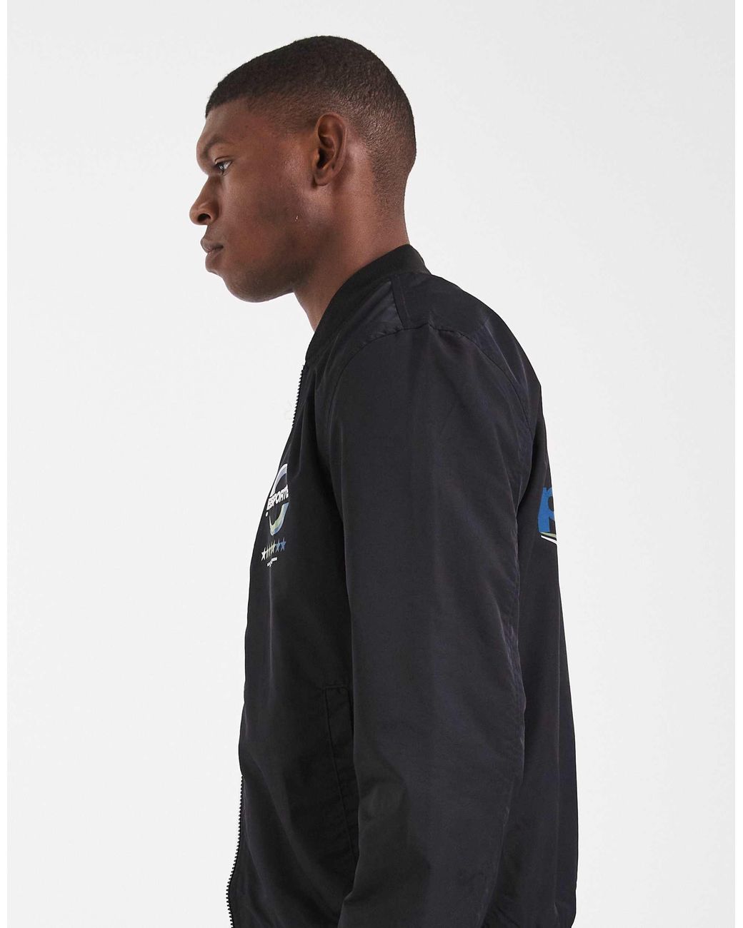 ASOS – leichte bomberjacke in Blue für Herren