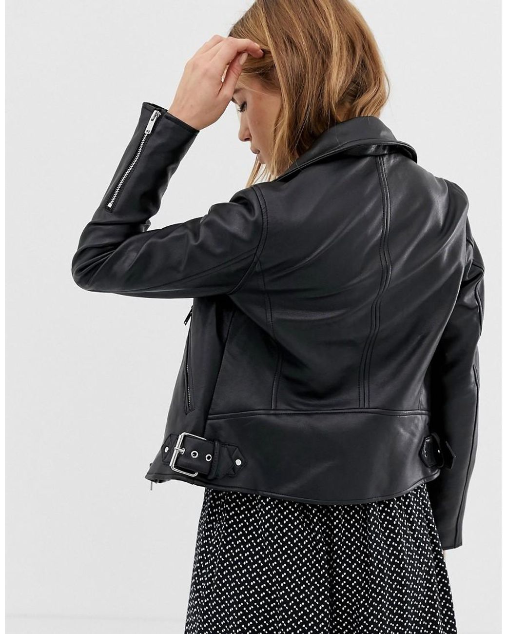 Pimkie Faux Leather Biker Jacket in Black | Lyst UK