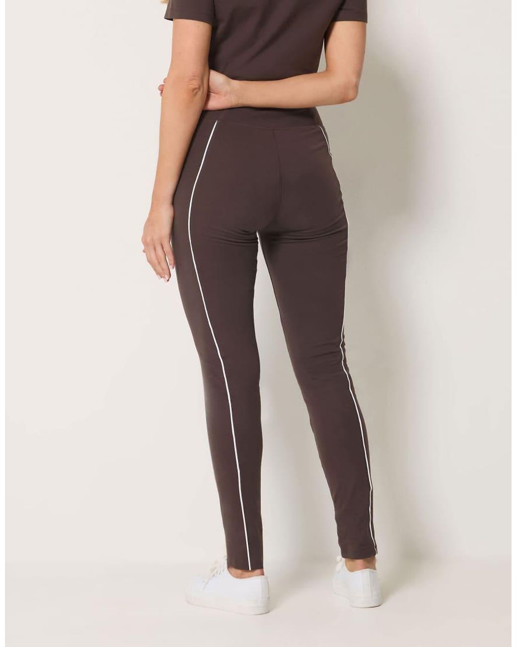 Long Tall Sally Brown Active Piped Leggings
