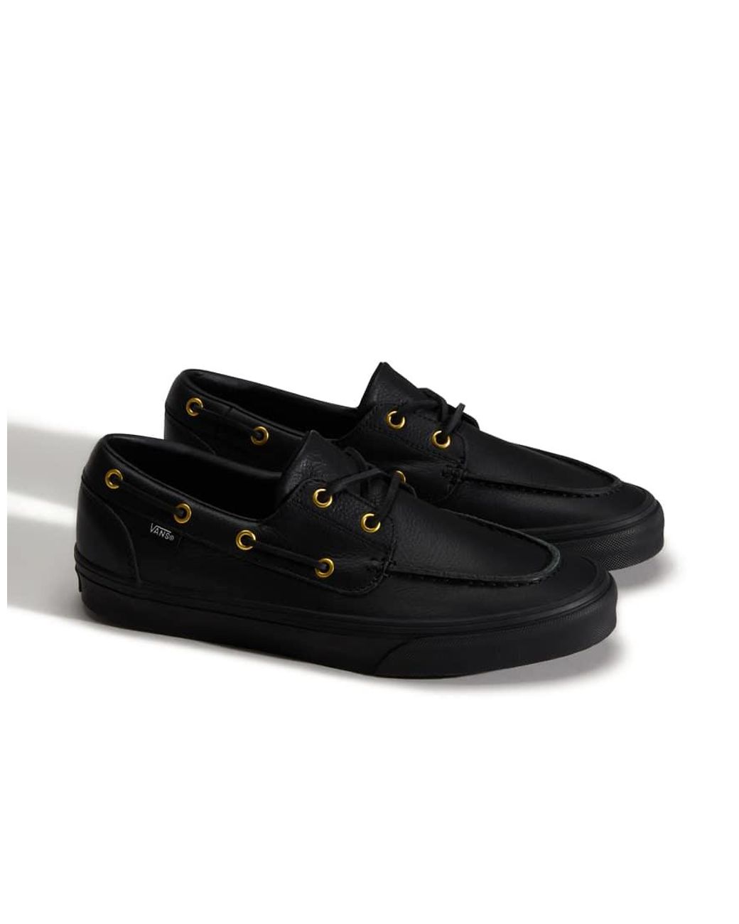Vans Black 2-Eyelet Boat Shoe