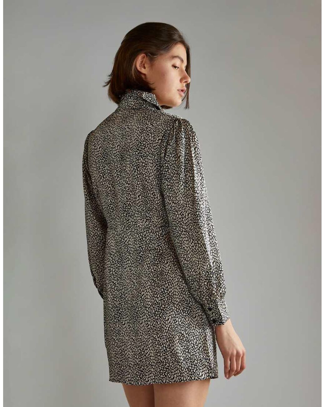 Glamorous Gray Long Sleeve Shirt Dress