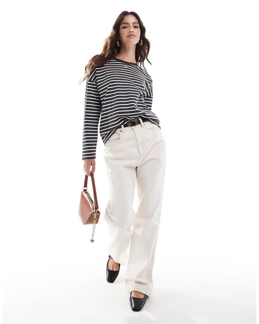 Vero Moda Blue Boxy Long Sleeve T-shirt