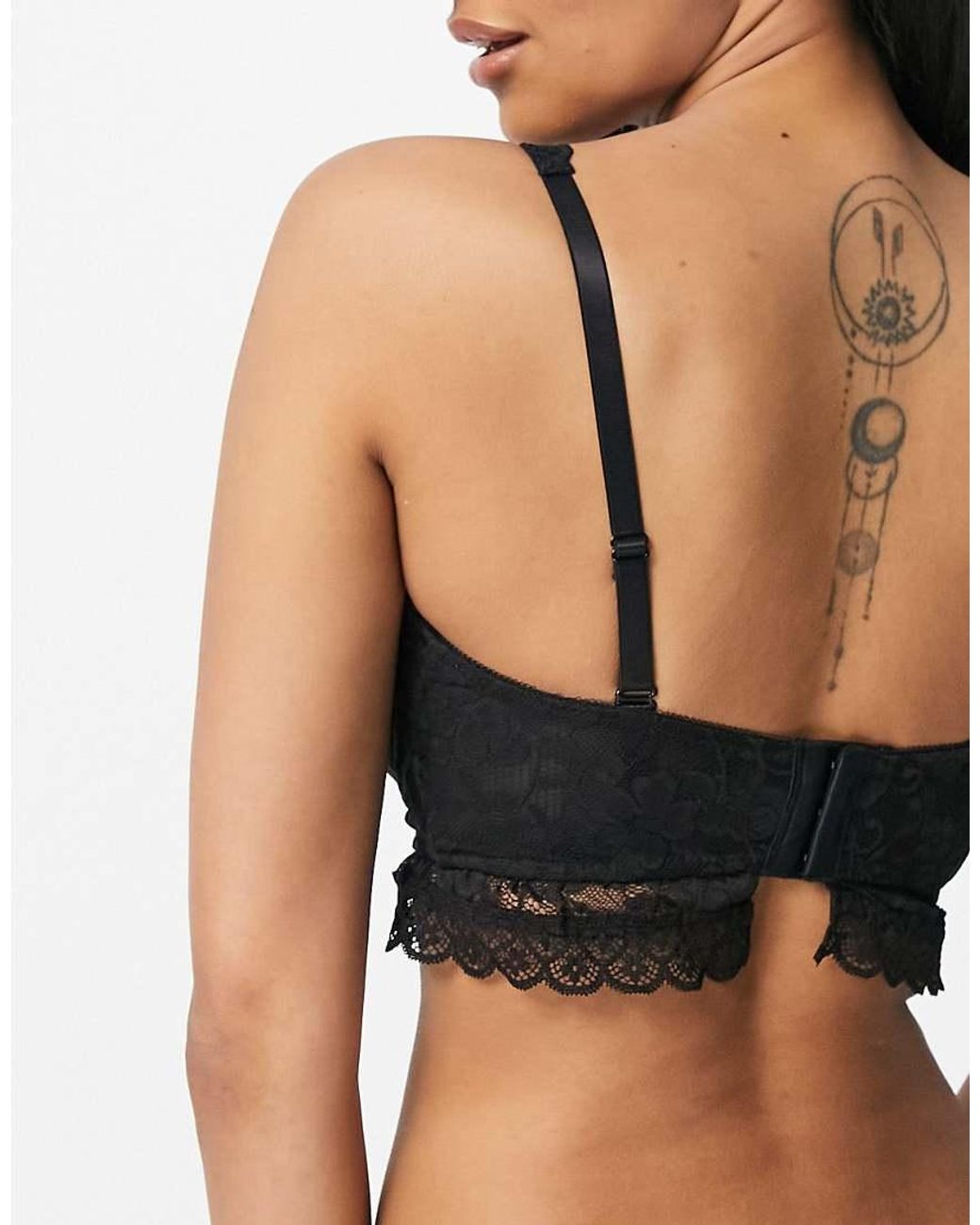 Pour Moi Black Rebel Strapless Longline Bra