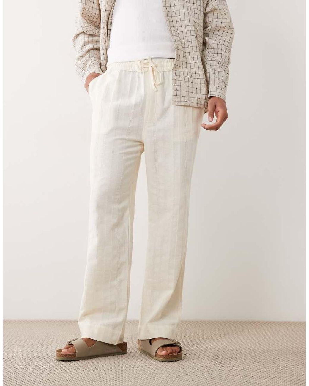 Brave Soul Natural Regular Fit Relaxed Trousers for men