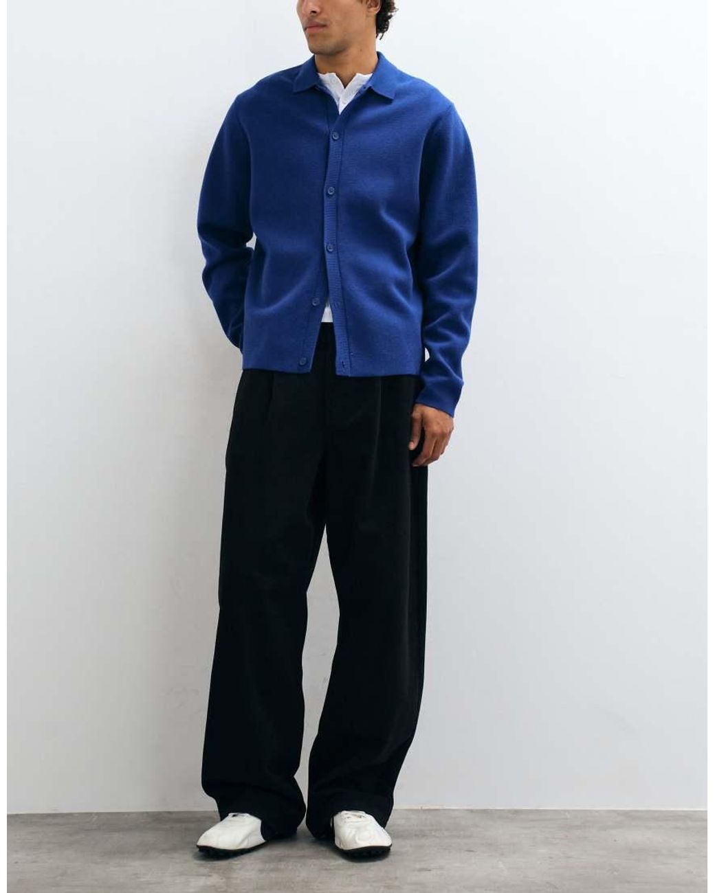 ASOS Blue Baggy Cargo Trousers for men