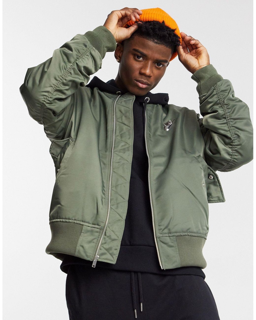 Nike Sport Punk Pack Bomber Jacket in Green for Men | Lyst