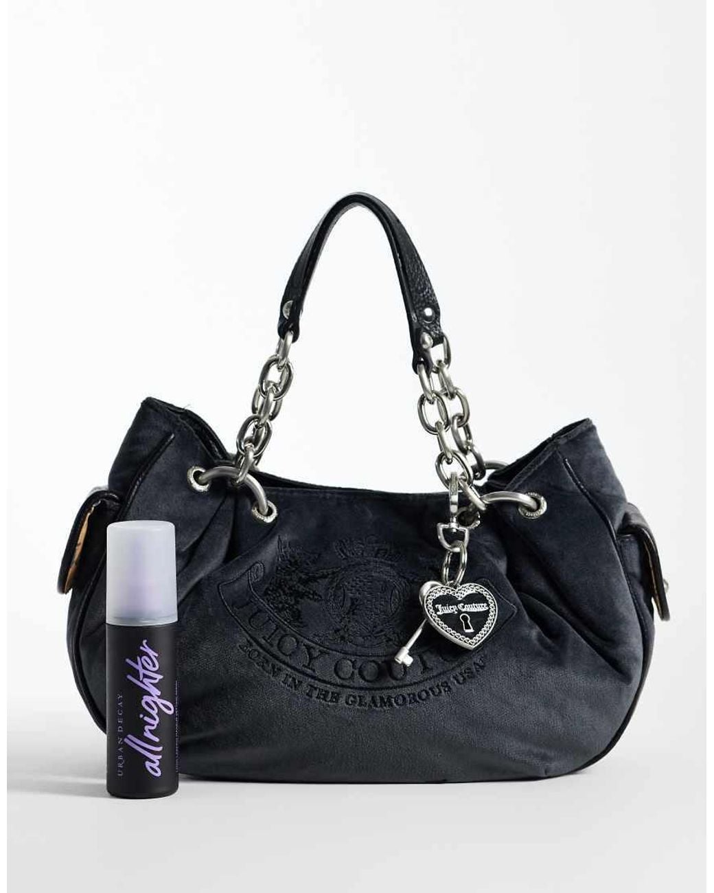 Juicy Couture Black Logo Daydreamer Medium Double Handle Shoulder Bag