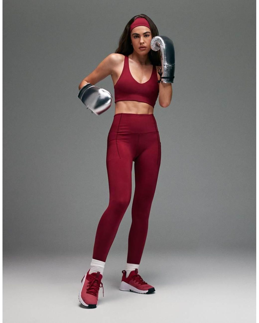 4505 Pink Active Push Up Medium Support Sports Bra