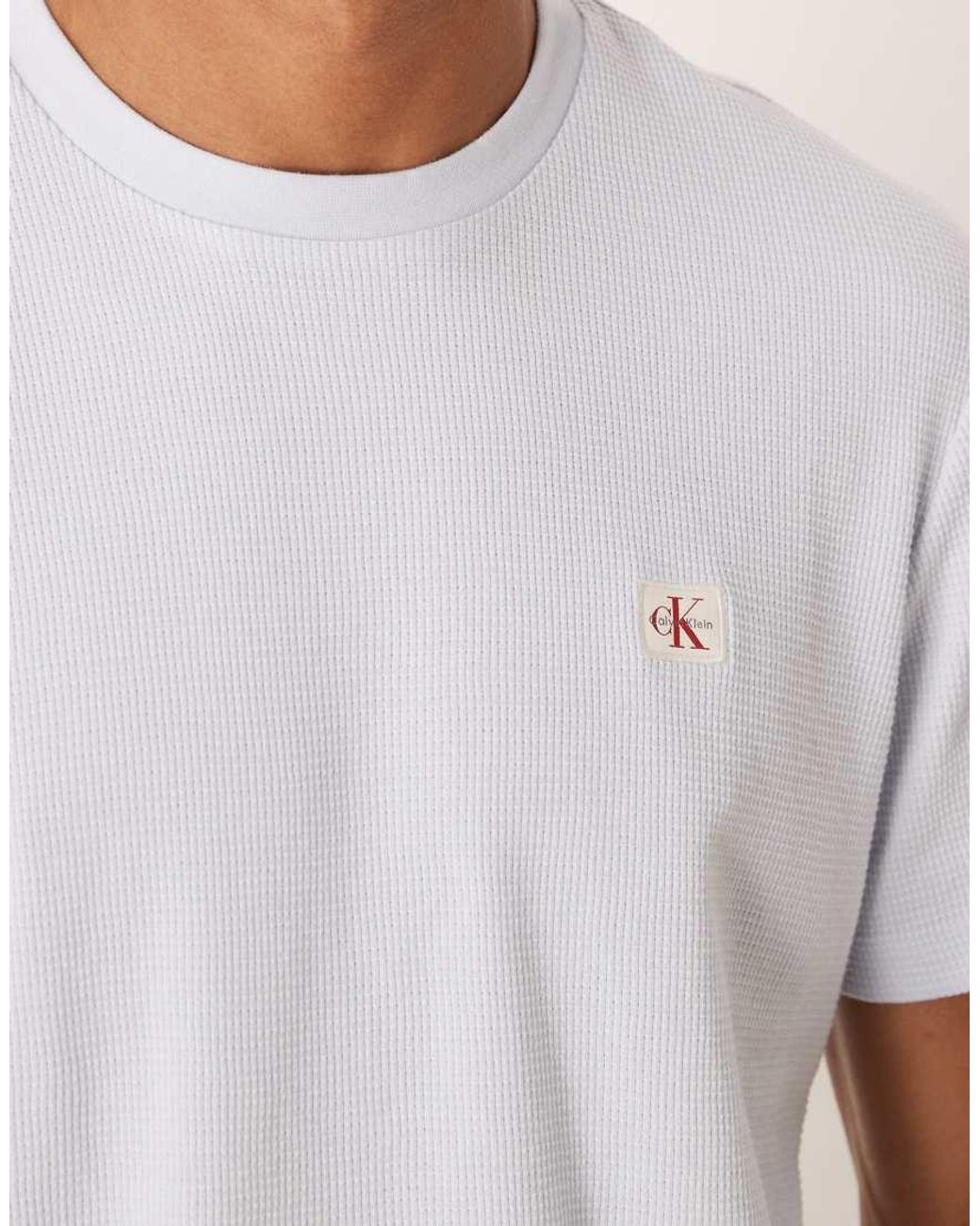 Calvin Klein White Badge Waffle T-shirt for men