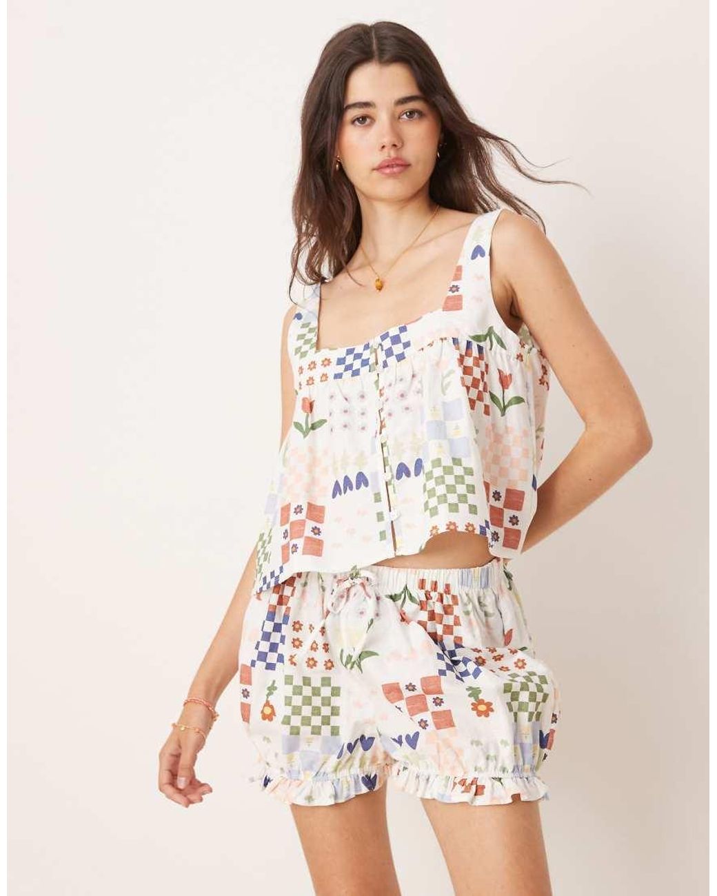 ASOS Natural Micro Bloomer Shorts