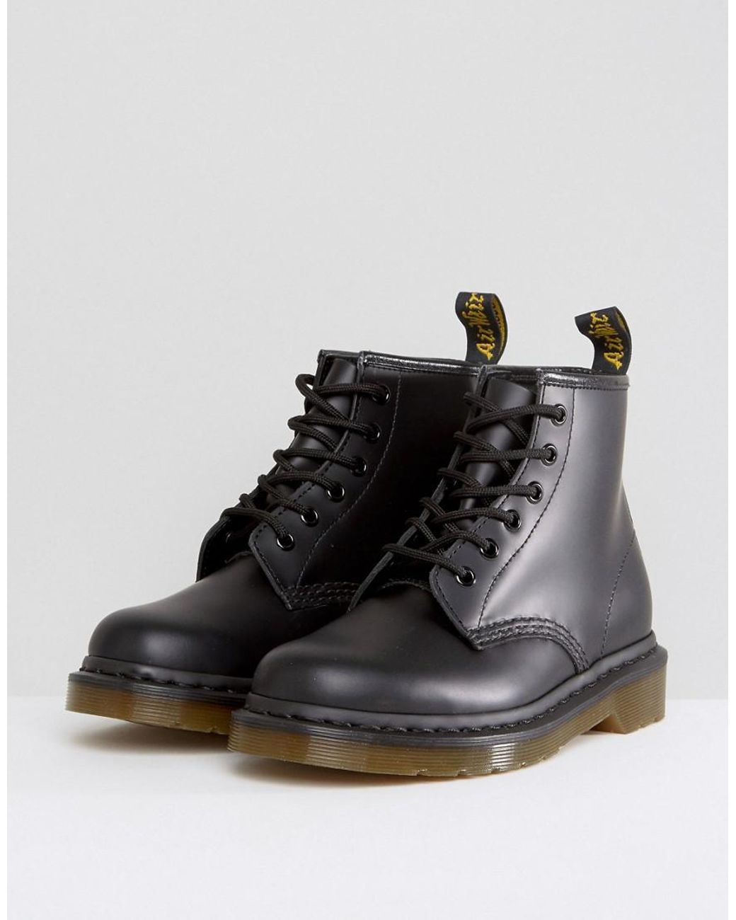 Dr. Martens Leather 101 Smooth Boots in Black | Lyst