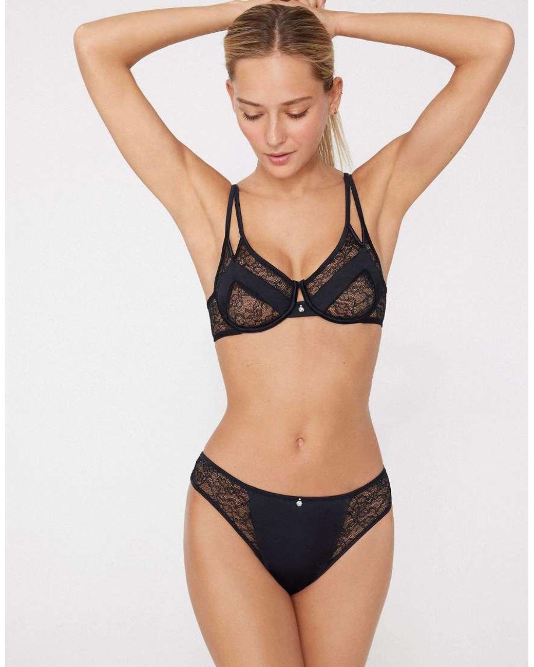 Tezenis Black Paris Mistery Essence Balconette Bra