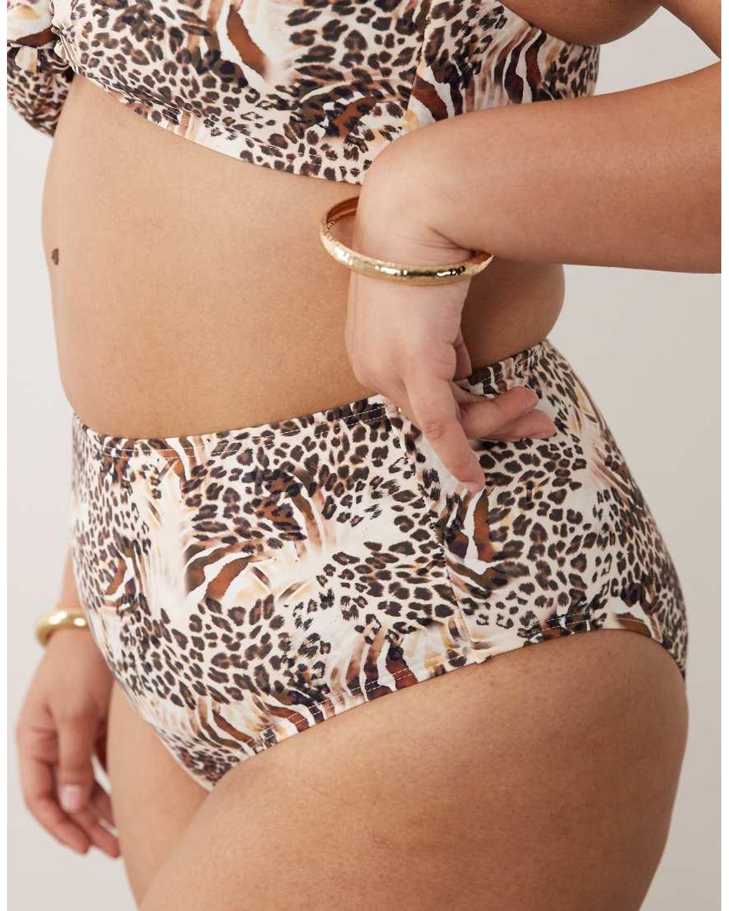 South Beach Brown High Waisted Bikini Bottoms