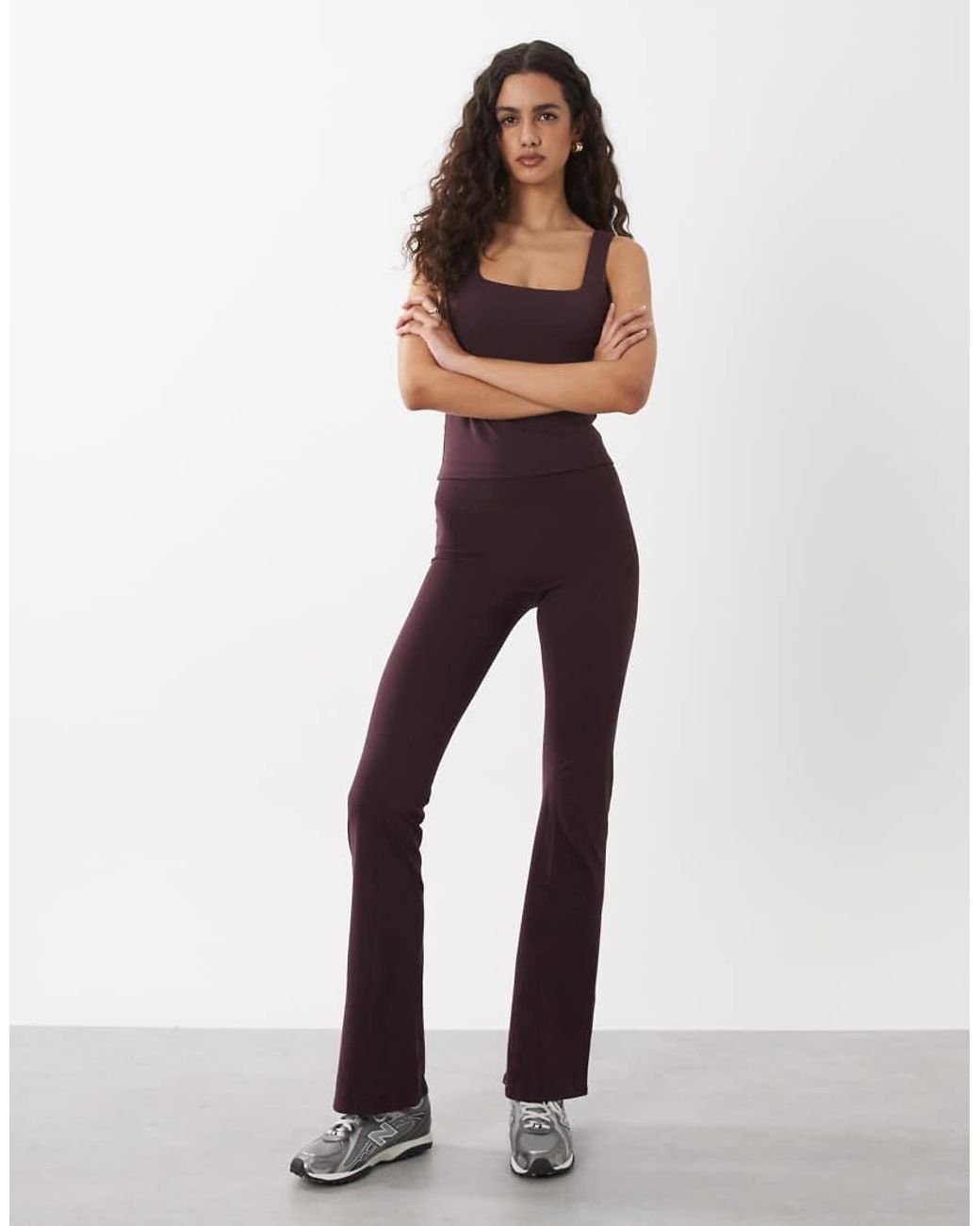 Cotton On White Active Ultra Soft Contour Flare Trouser