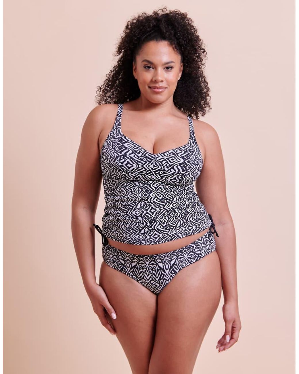Curvy Kate Black Wild Horizon Non-Wired Multiway Tankini Top