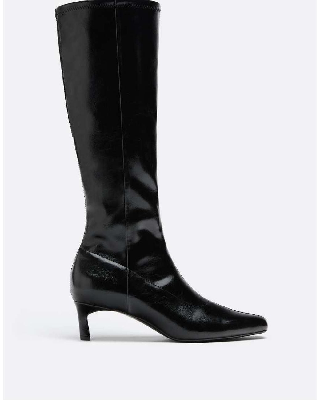 Stradivarius Black Stiletto Heel Boots