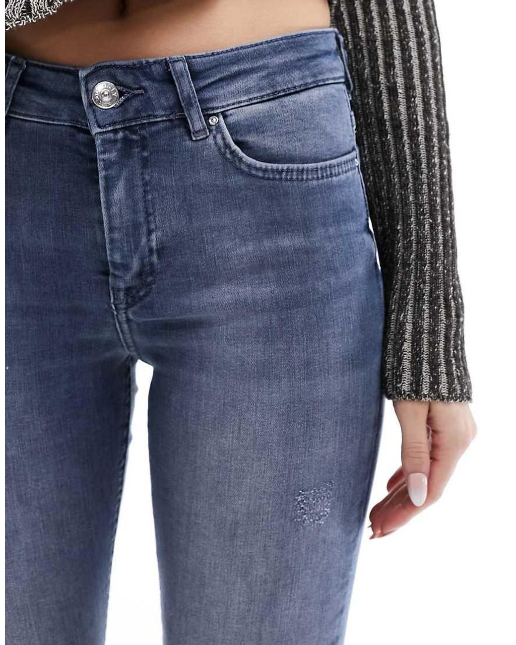 ONLY Blue Ankle Length Skinny Jeans