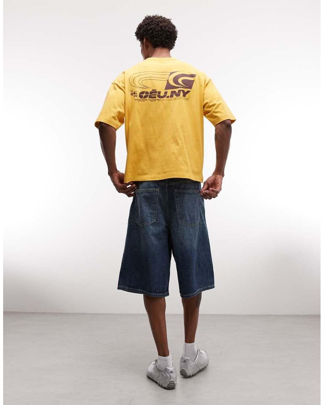ASOS Orange Boxy Oversized T-shirt With Street Graphic for men