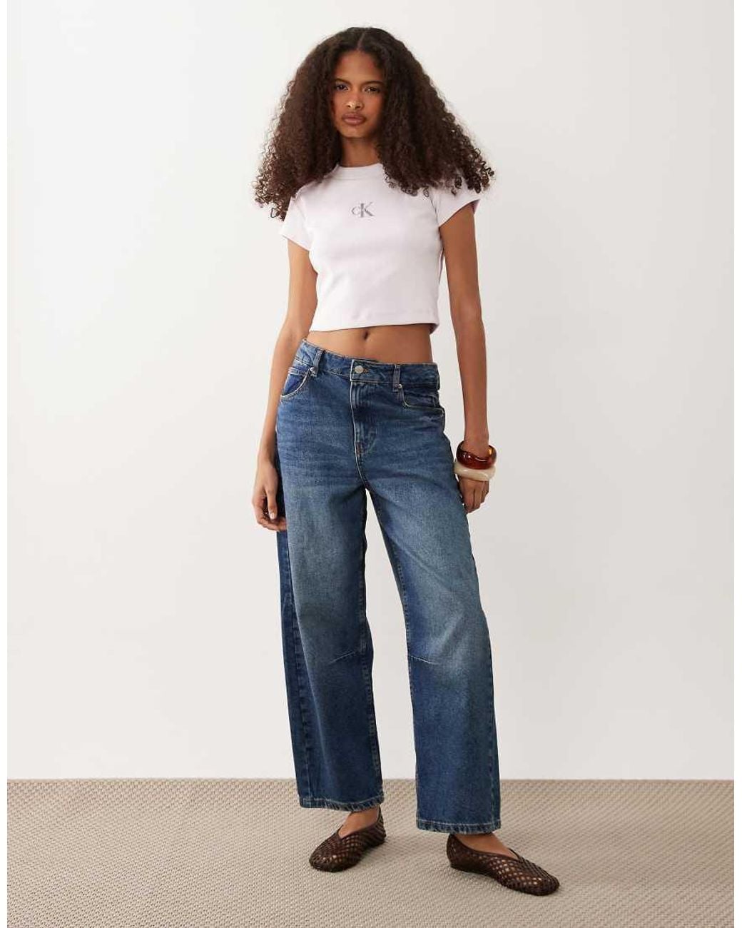 Calvin Klein Brown Monologo Rib Baby Tee