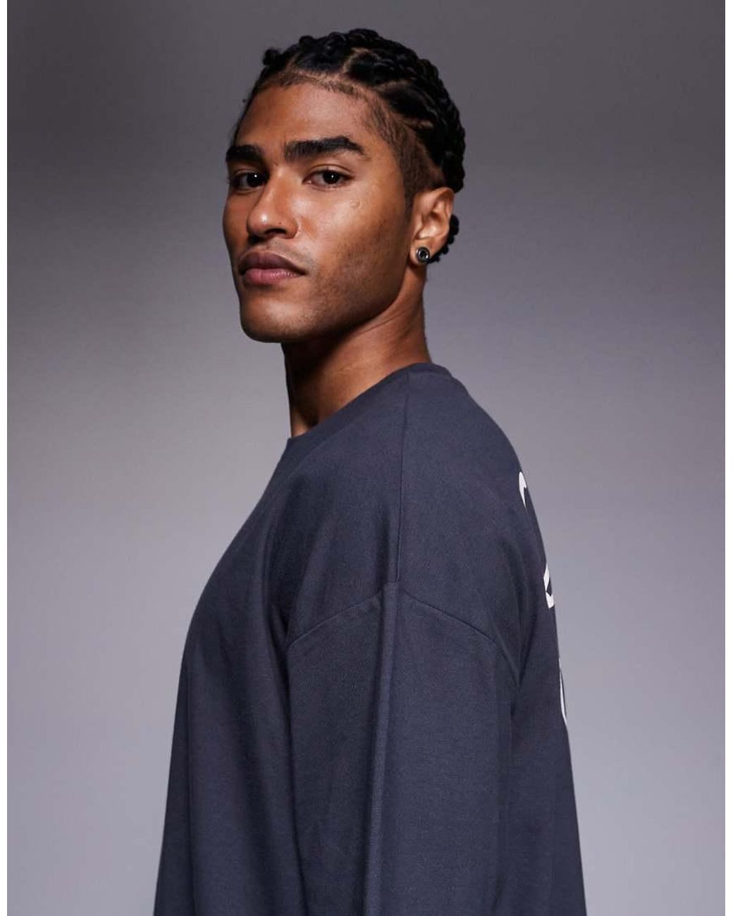 ASOS Blue Oversized T-shirt With Food Graphic for men
