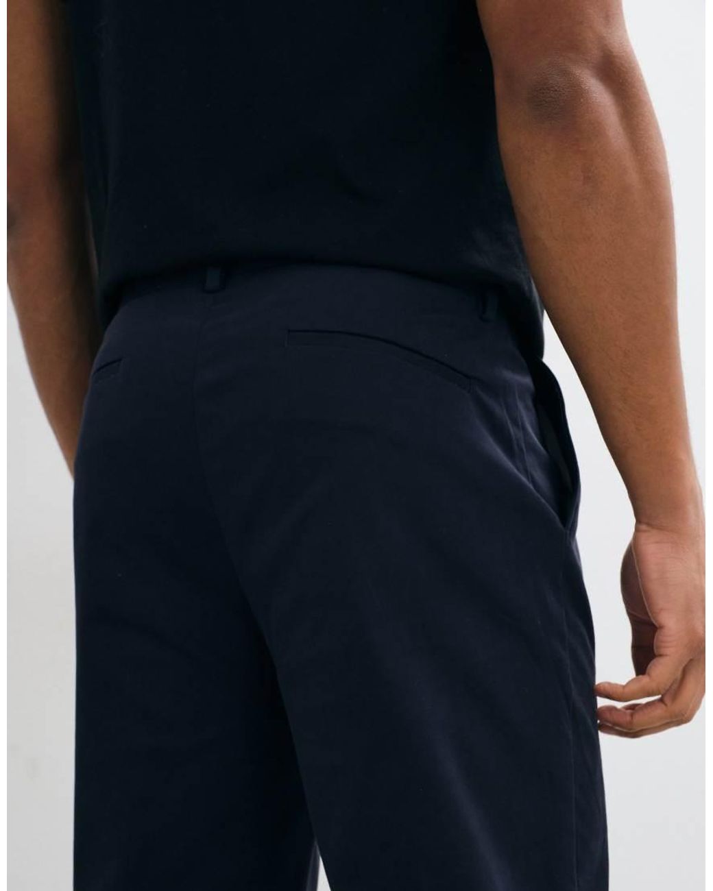 ASOS Blue Tailored Cotton Rich Tapered Chino Pants for men