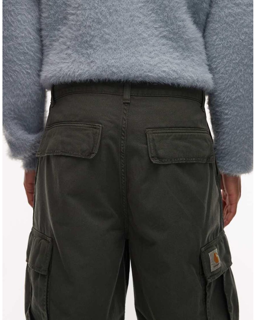 Carhartt Gray Cole Baggy Cargo Trousers for men